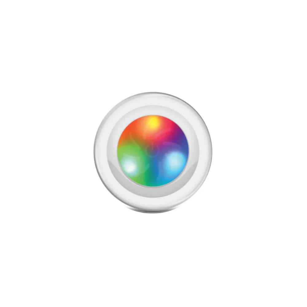Round colorful light on a white background