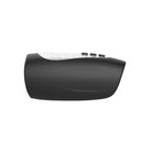 Black electronic men's masturbator with a white top on a white background