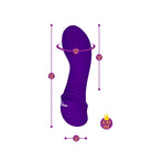 Purple product with measurements and 'Viben' branding on a white background