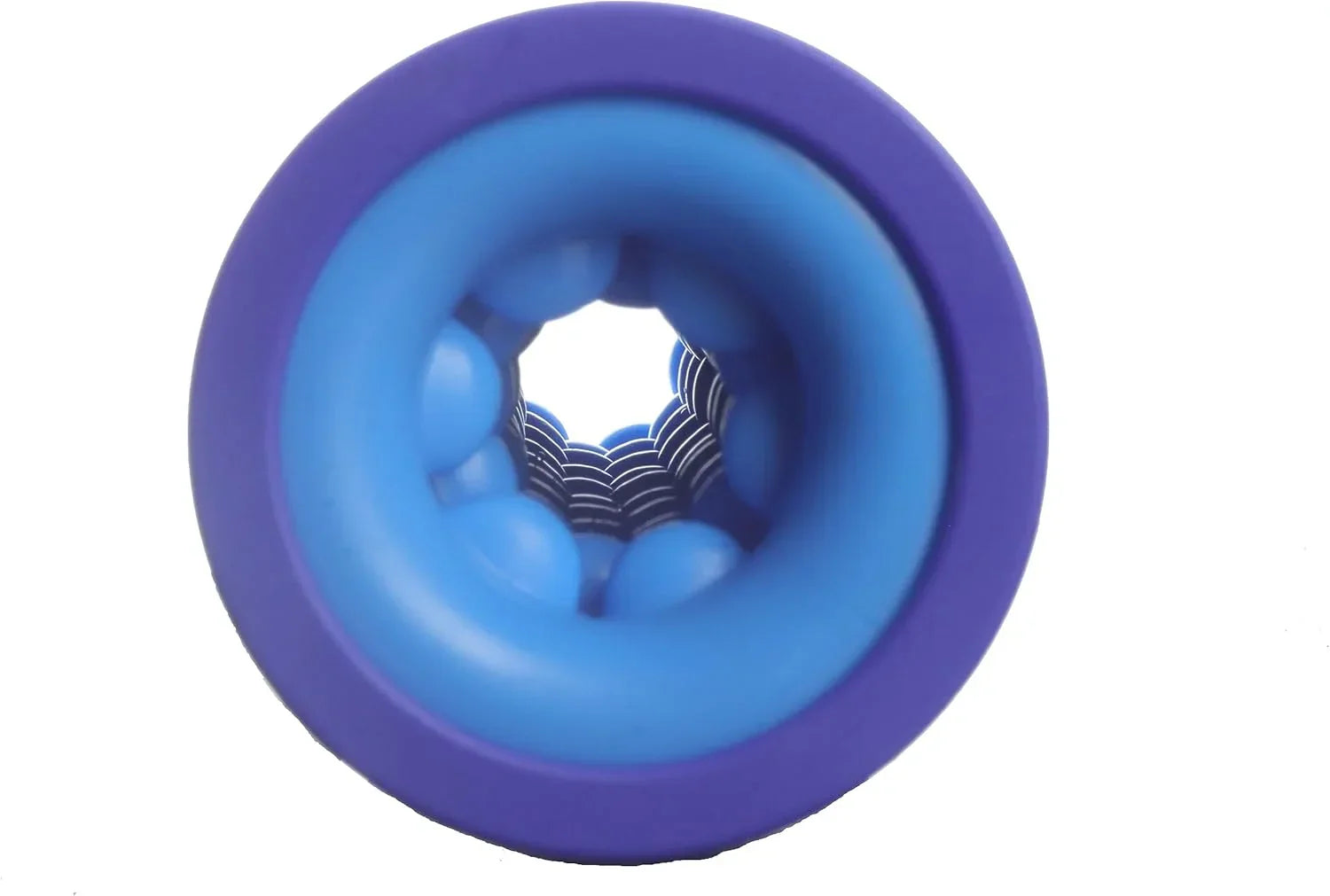 Blue male masturbator with a white background