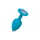 Gemma Clear Iridescent Gem Teal Silicone Plug - VIBEN