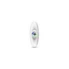 Silver butt plug with a colorful display on a white background
