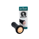 Sexual product with packaging labeled 'Get Lucky Quickies' on a white background