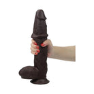 Real Skin 12" Dual Layer Dong - Dark Brown - VIBEN