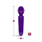 Purple electronic device with measurement indicators on a white background