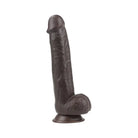 Dark Brown silicone dildo on a white background
