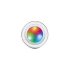 Round colorful light on a white background