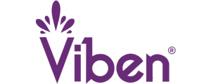 Purple 'Viben' logo on a clear background