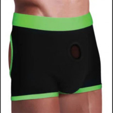 Strap-On Black/Green Boxers - M/L